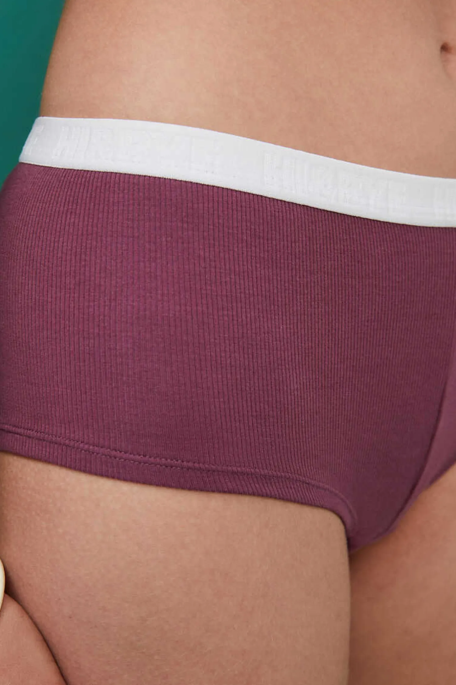 HI&BYE Roupa Interior-Pack 2 Cuequinhas Culottes Multicolor: Preto, Bordeaux