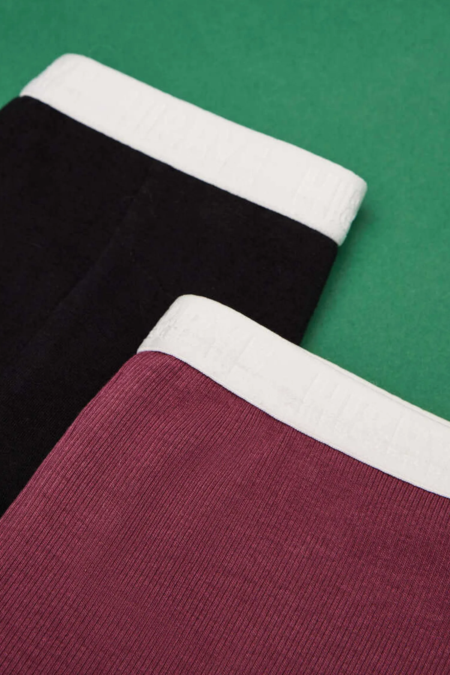 HI&BYE Roupa Interior-Pack 2 Cuequinhas Culottes Multicolor: Preto, Bordeaux