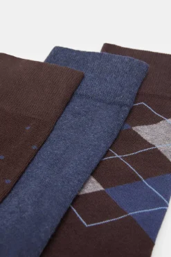 Springfield Pack 3 Meias Castanho Clearance