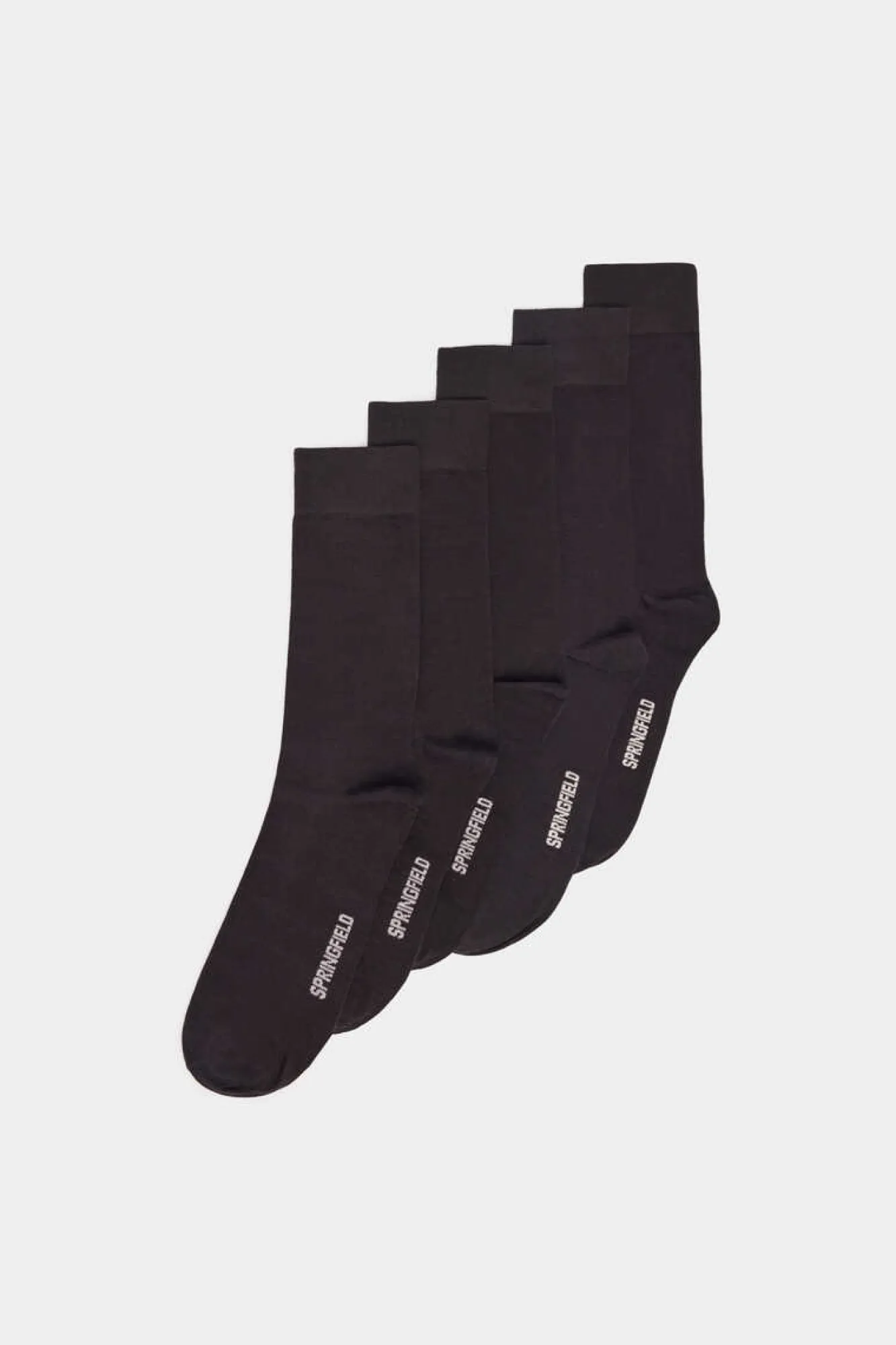 Springfield Pack 5 Meias Basicas Pretas Preto Sale