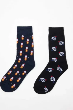 Inside Pack 2 Meias Fantasia Homem Natural Online