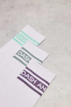 Dash and Stars Meias-Pack 3 Meias Logo Contraste