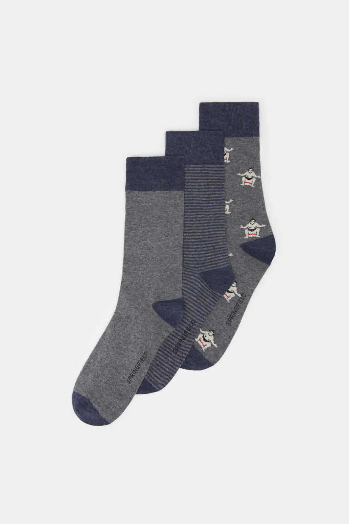 Springfield Pack 3 Meias Sumos Cinza Best