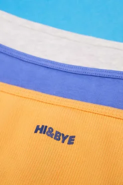 HI&BYE Roupa Interior-Pack 3 Tangas Multicoloridas: Lilas, Cor De Laranja, Cinzento