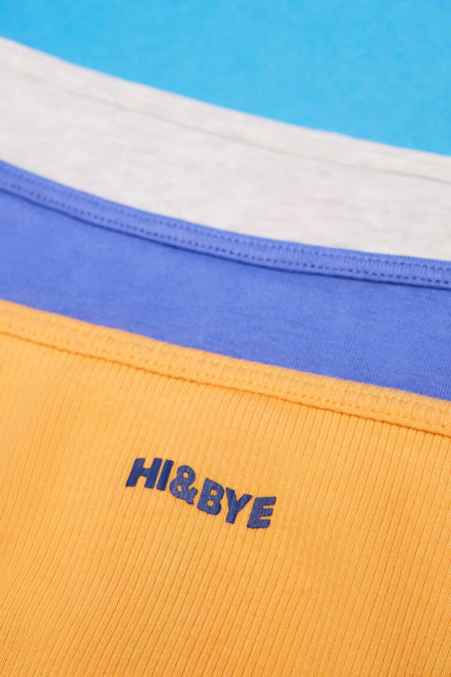 HI&BYE Roupa Interior-Pack 3 Tangas Multicoloridas: Lilas, Cor De Laranja, Cinzento