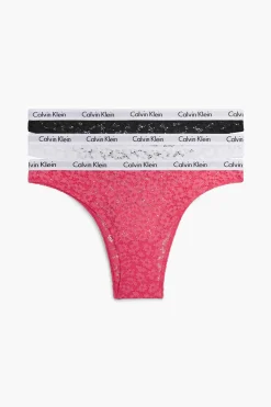 Calvin Klein Calcinhas-Pack De 3 Cuecas Brasileiras Carouesel Lace.