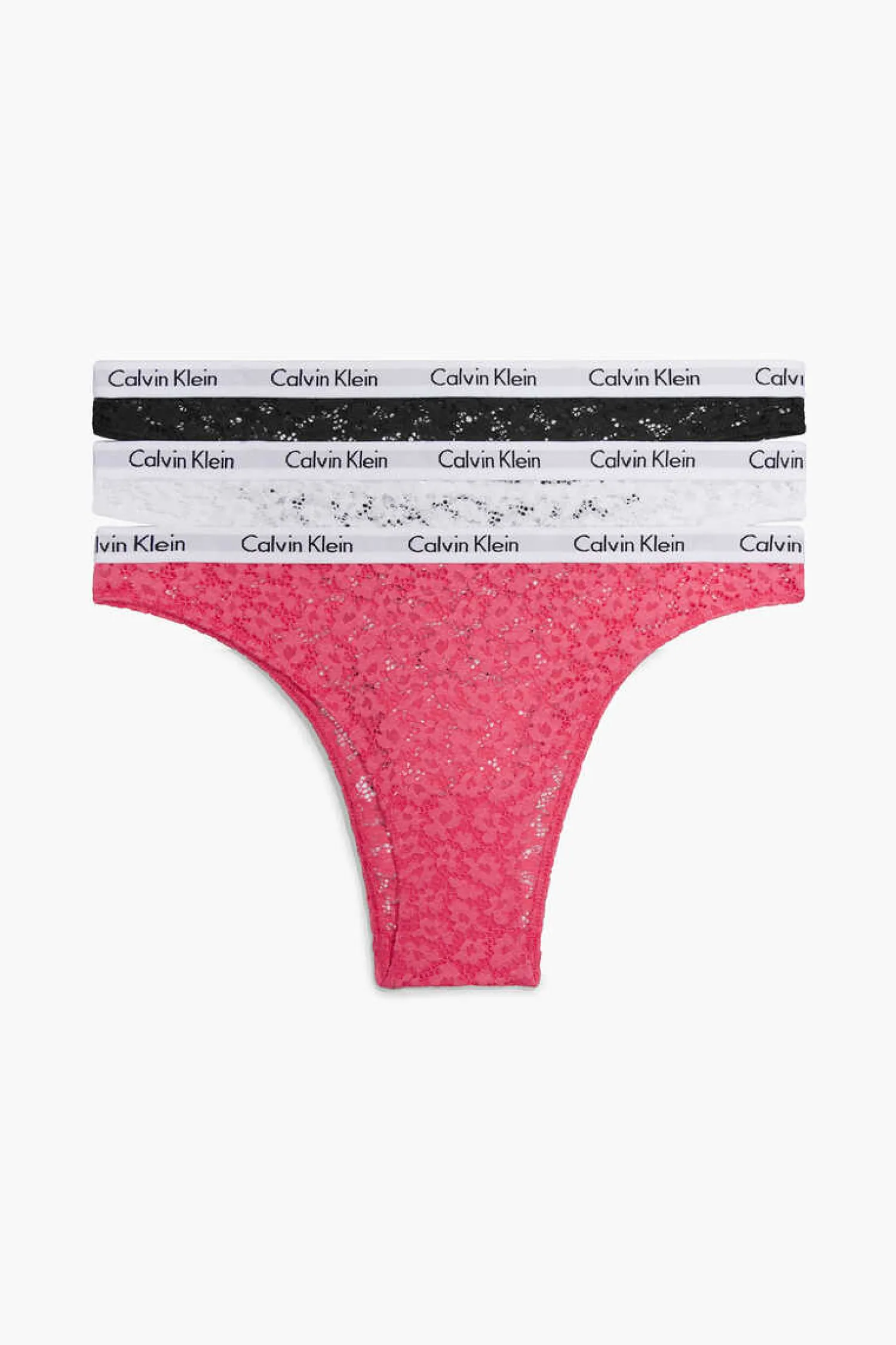Calvin Klein Calcinhas-Pack De 3 Cuecas Brasileiras Carouesel Lace.
