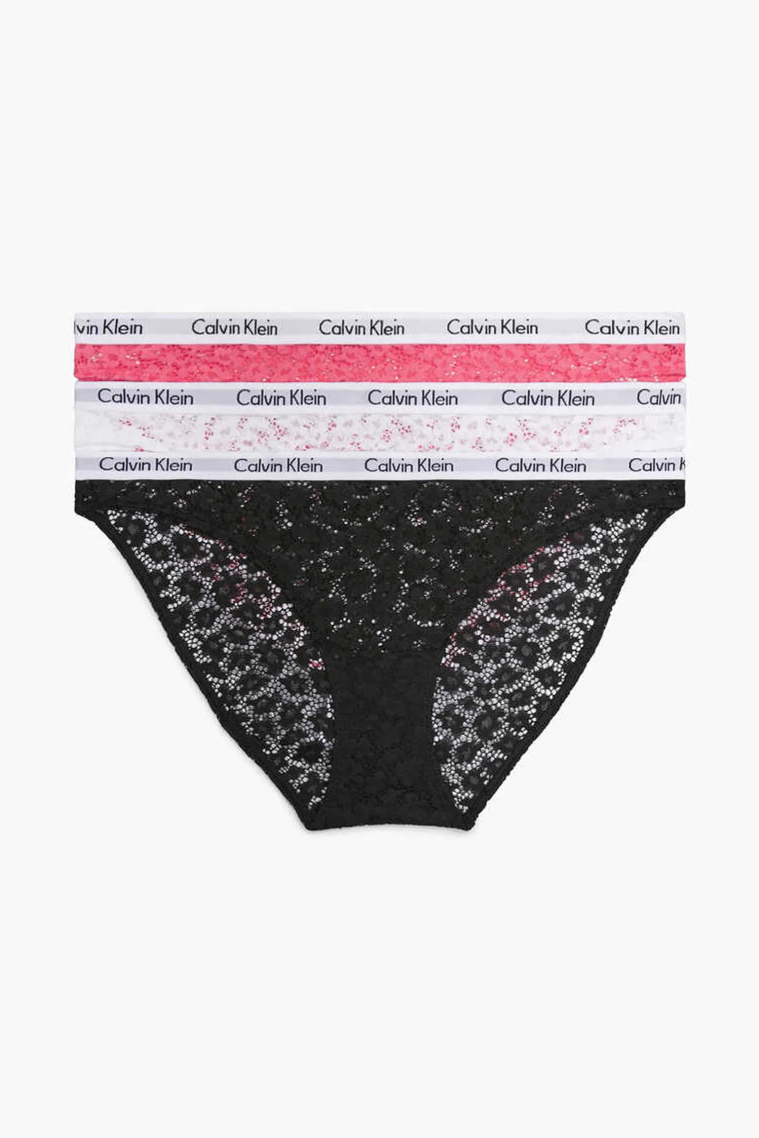 Calvin Klein Calcinhas-Pack De 3 Cuequinhas Classicas Carousel Lace.