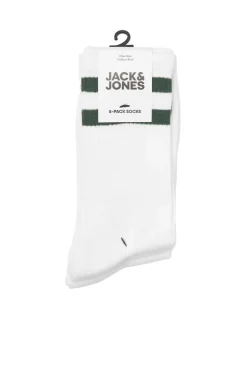 Jack & Jones Pack De 5 Meias Altas De Tenis Branco
