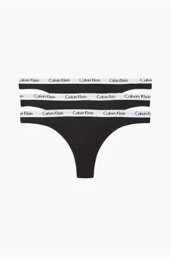 Calvin Klein Calcinhas-Pack De 3 Tangas De Algodao Com Cos Da