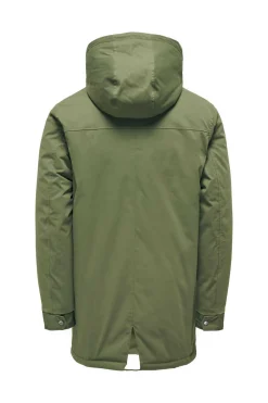 Only & Sons Parka Acolchoada Capuz Verde Hot