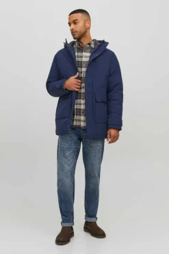 Jack & Jones Parka Impermeavel Marinho Discount