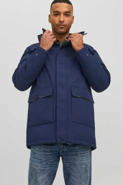 Jack & Jones Parka Impermeavel Marinho Discount