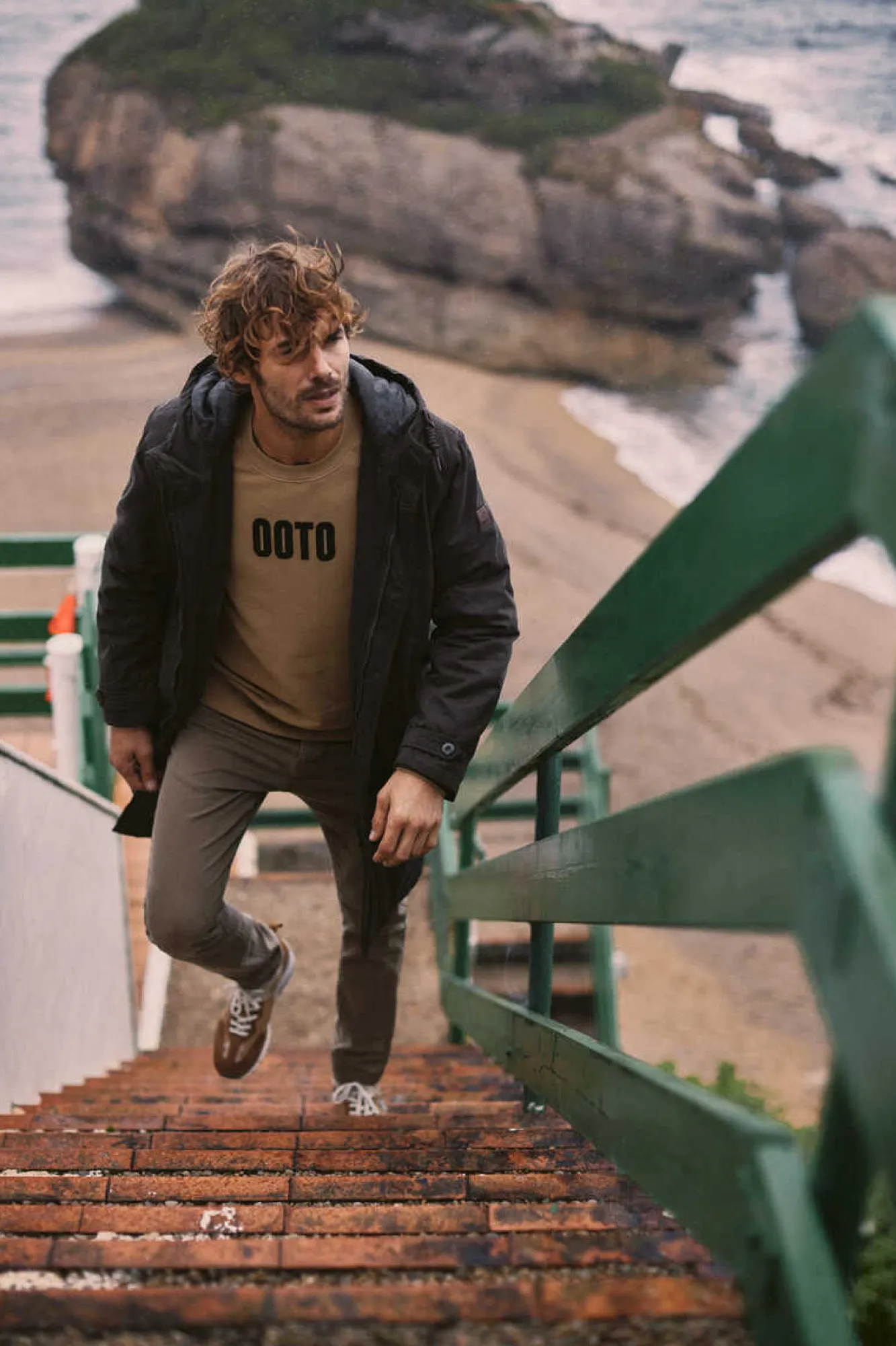 Ooto Parka Impermeavel Capuz Verde Hot