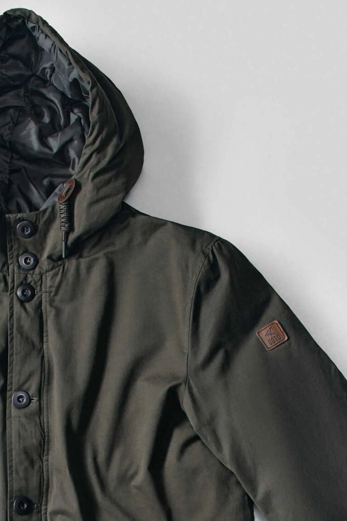 Ooto Parka Impermeavel Capuz Verde Hot