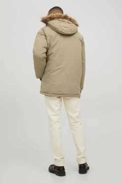 Jack & Jones Parka Pelo Capuz Castanho Clearance