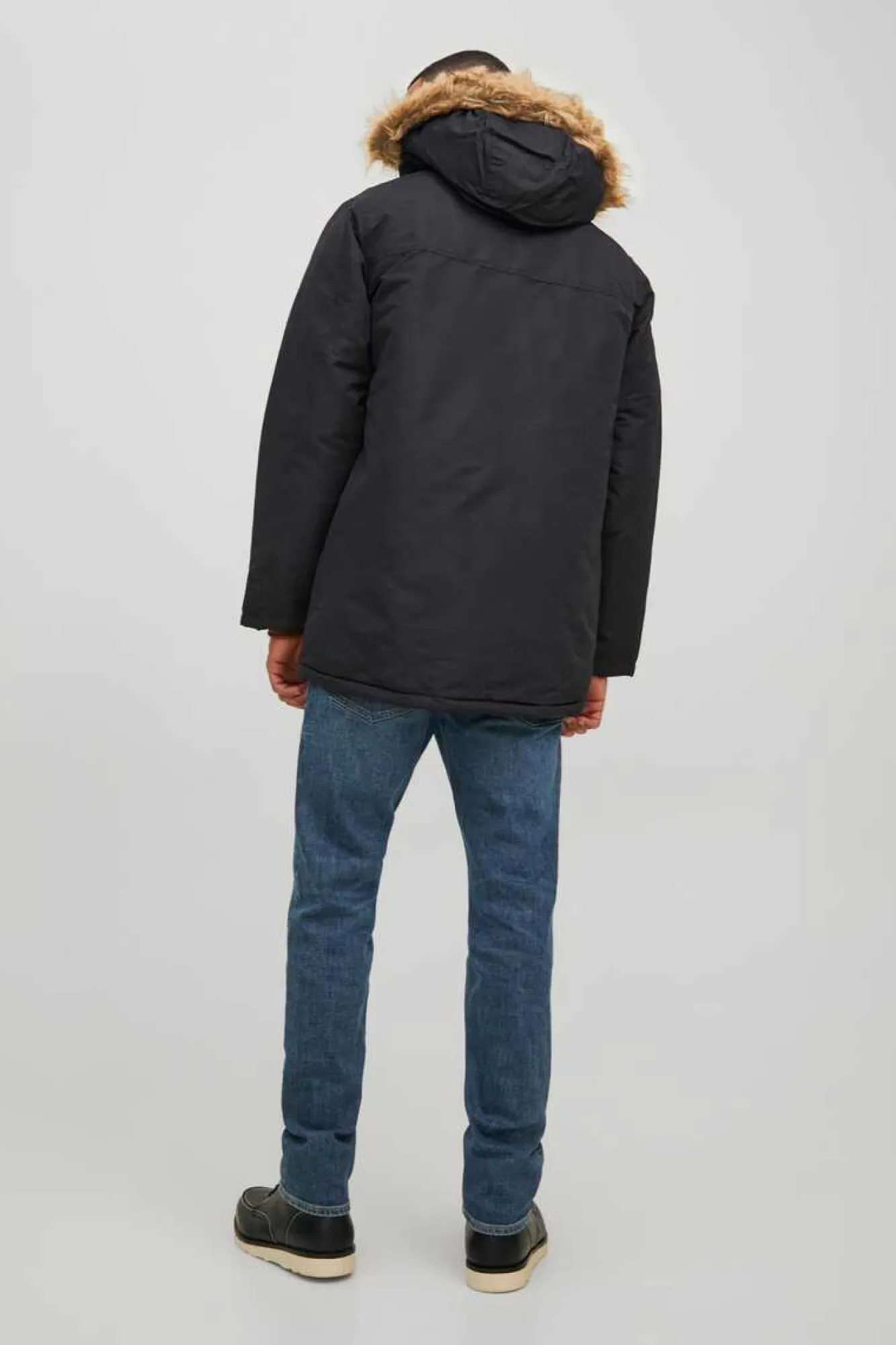 Jack & Jones Parka Pelo Capuz Preto Discount