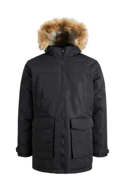 Jack & Jones Parka Pelo Capuz Preto Discount