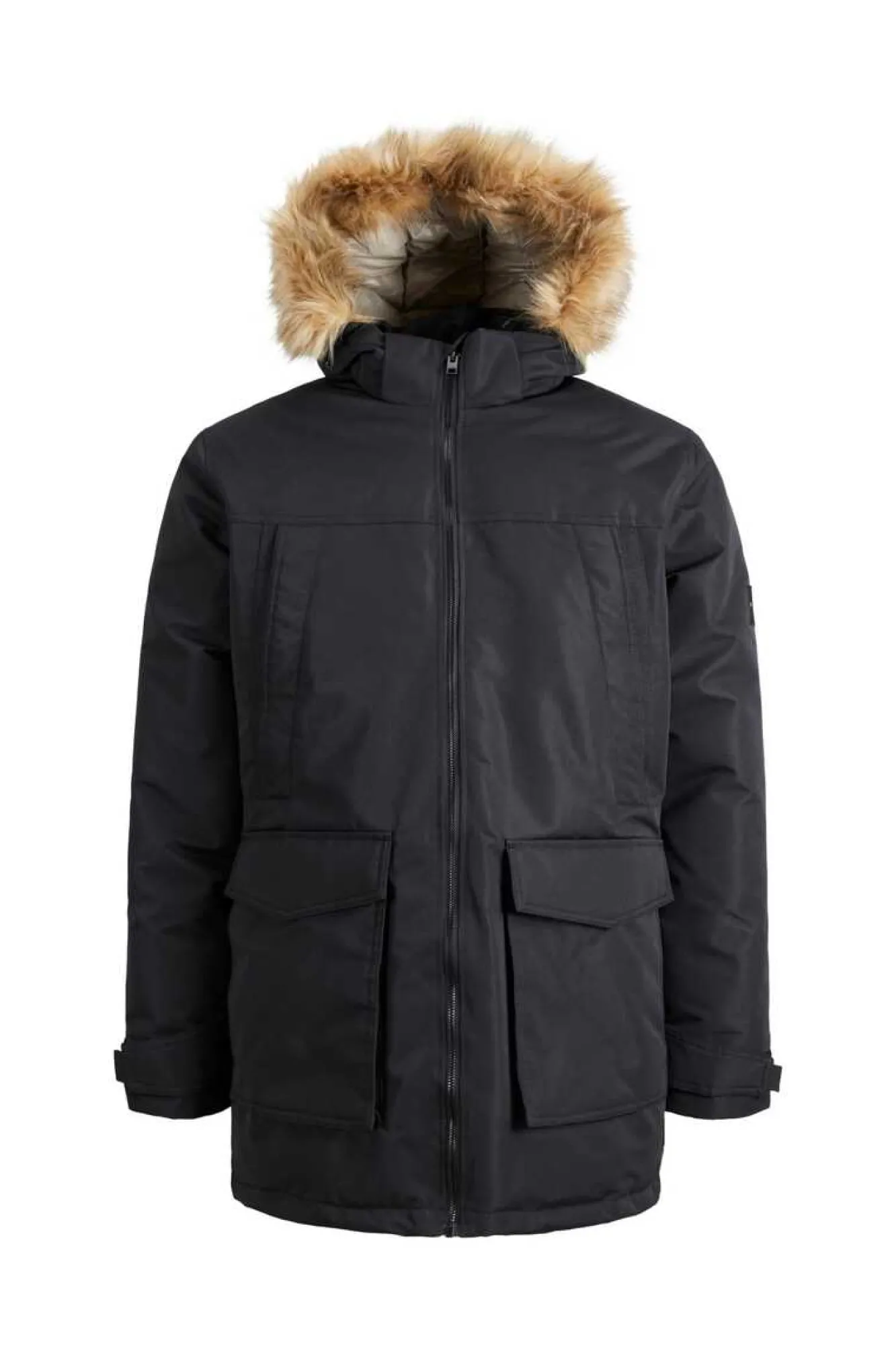 Jack & Jones Parka Pelo Capuz Preto Discount