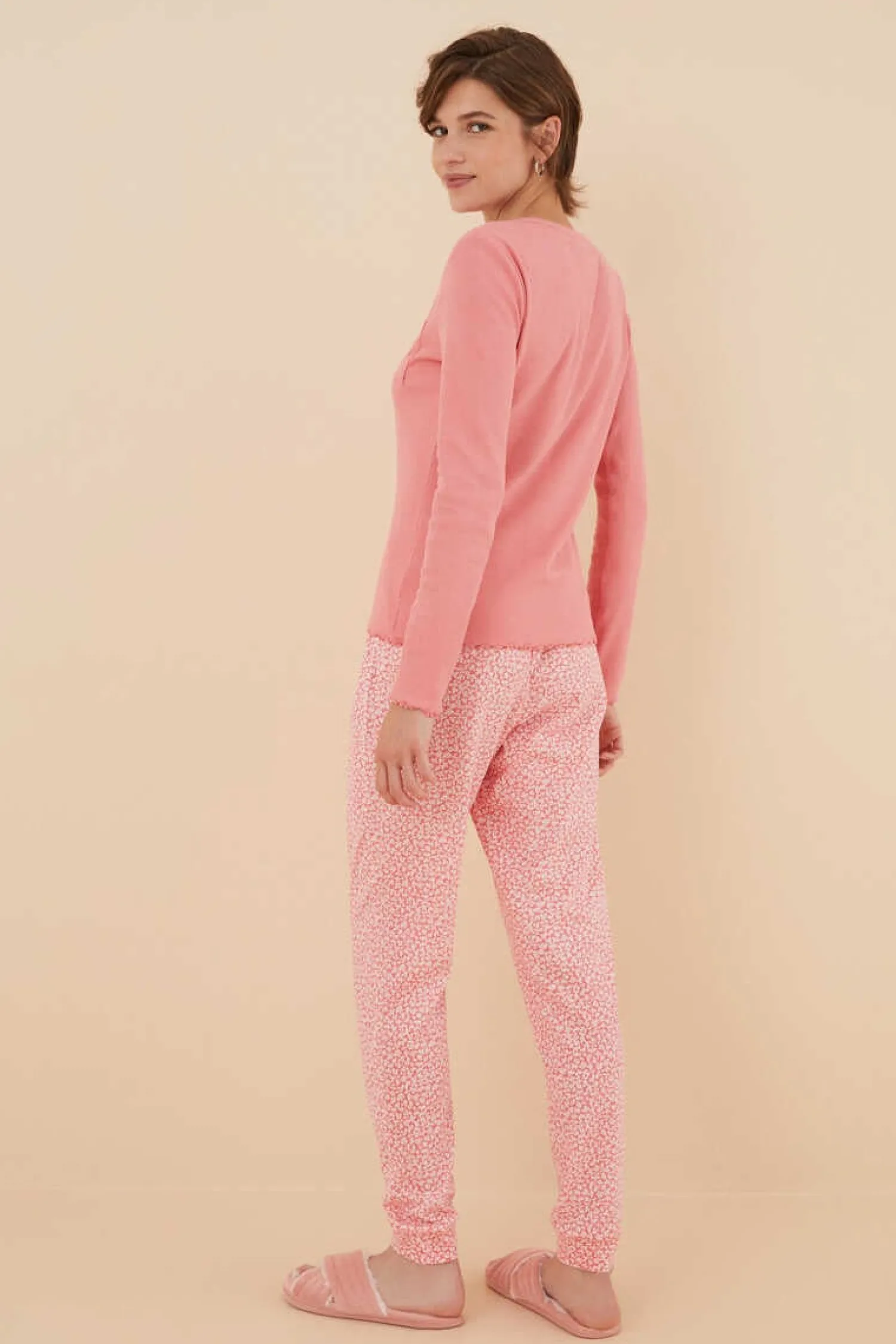 Women'secret Pijamas-Pijama 100% Algodao Coral Multiflor