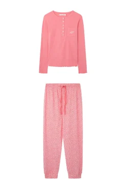 Women'secret Pijamas-Pijama 100% Algodao Coral Multiflor