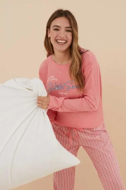 Women'secret Pijamas-Pijama 100% Algodao Riscas