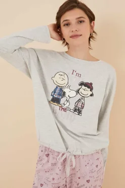 Women'secret Pijamas-Pijama 100% Algodao Snoopy & Cia