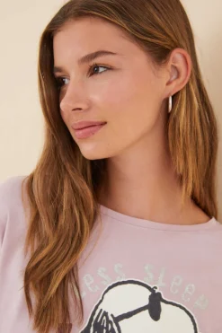 Women'secret Pijamas-Pijama 100% Algodao Snoopy Love