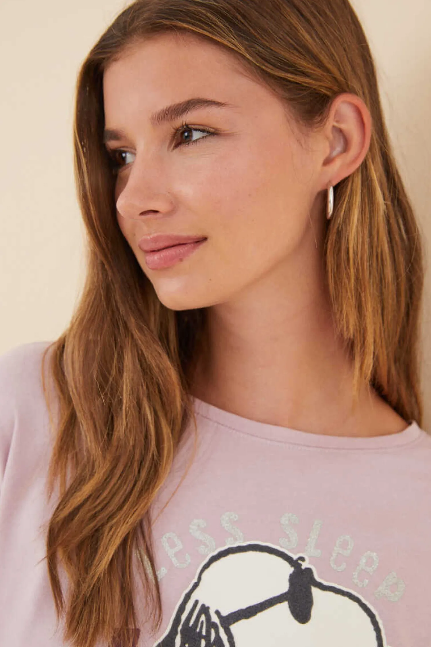 Women'secret Pijamas-Pijama 100% Algodao Snoopy Love