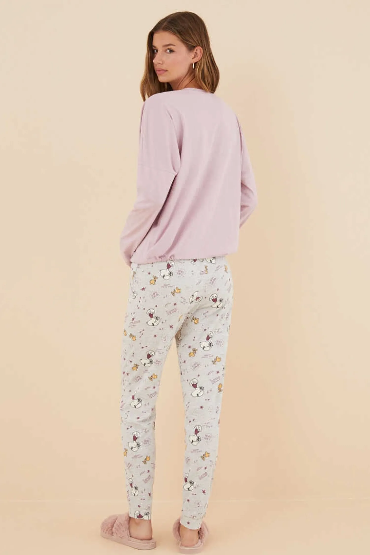 Women'secret Pijamas-Pijama 100% Algodao Snoopy Love