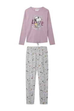Women'secret Pijamas-Pijama 100% Algodao Snoopy Love