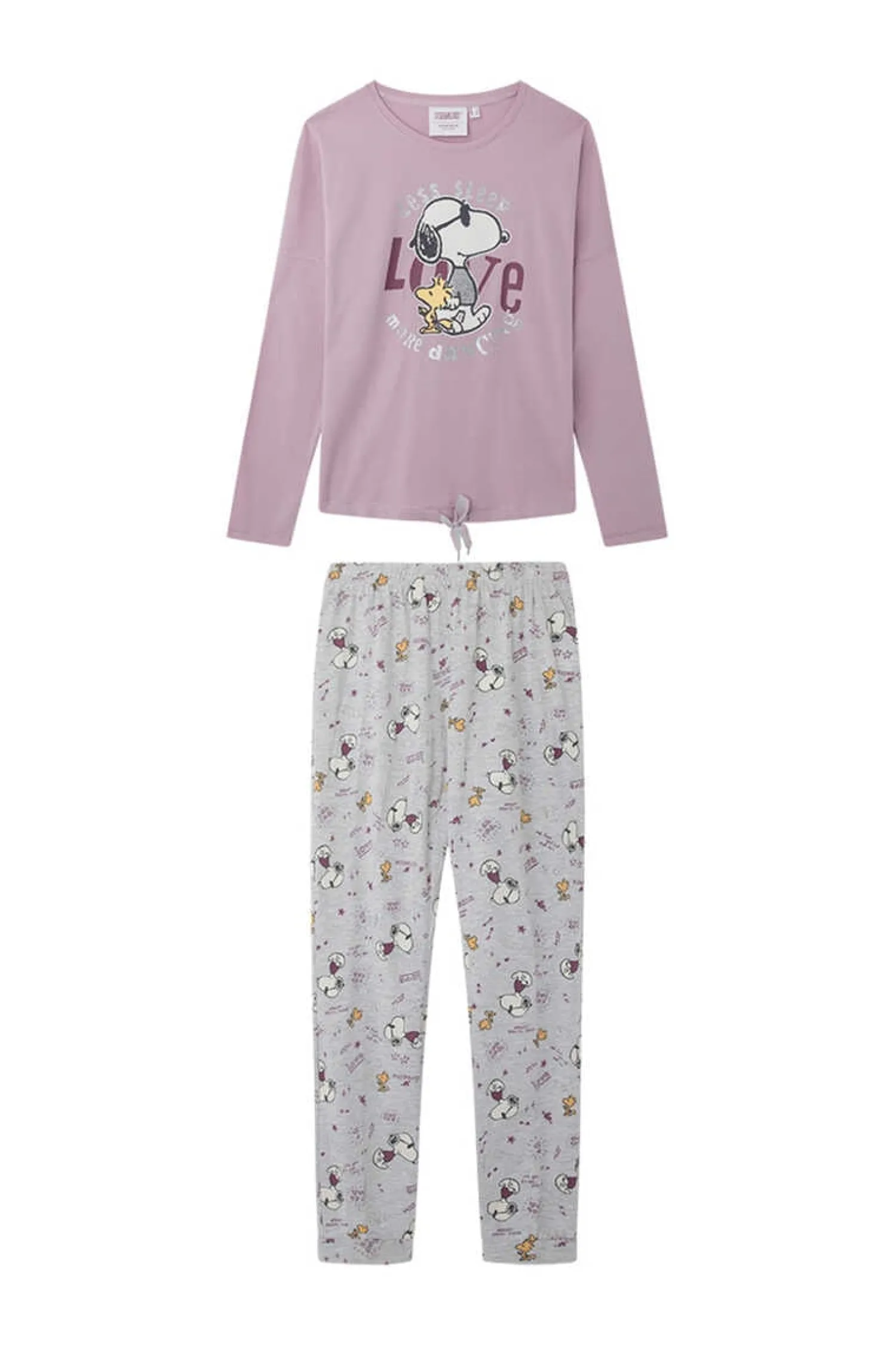 Women'secret Pijamas-Pijama 100% Algodao Snoopy Love