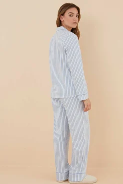 Women'secret Pijamas-Pijama Camiseiro 100% Algodao Riscas