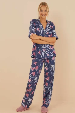 Women'secret Pijamas-Pijama Camiseiro Com Estampado De Flores De Moniquilla