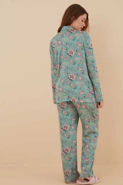 Women'secret Pijamas-Pijama Camiseiro Flores Viscose Cetim