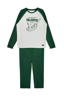 Springfield Pijama Comprido Algodao Pancake Verde Online