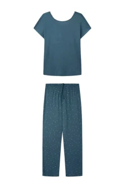 Women'secret Pijamas-Pijama Comprido Flores Azul