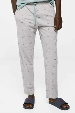 Springfield Pijama Comprido Malha Algodao Bicicleta Cinza Discount