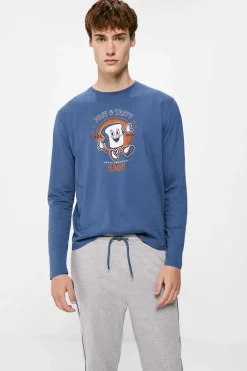 Springfield Pijama Comprido Malha Algodao Torrada Gasolina Clearance