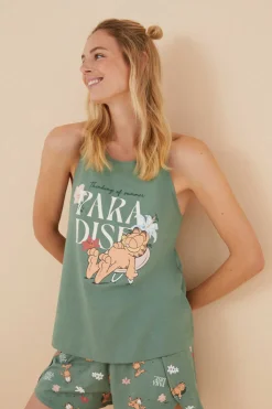 Women'secret Pijamas-Pijama Curto Alcas Garfield