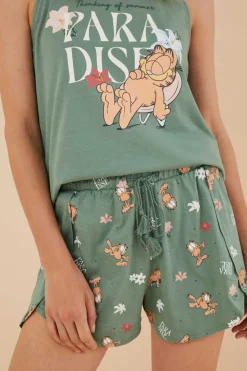 Women'secret Pijamas-Pijama Curto Alcas Garfield