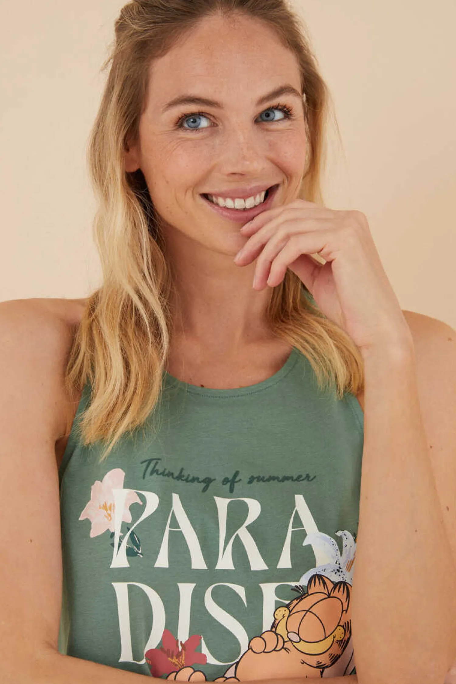 Women'secret Pijamas-Pijama Curto Alcas Garfield