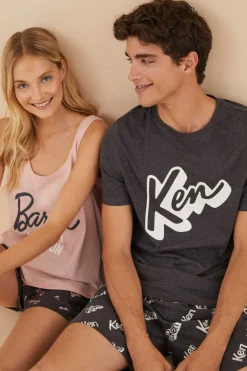 Women'secret Pijama Curto De Homem Algodao Ken Cinzento Best