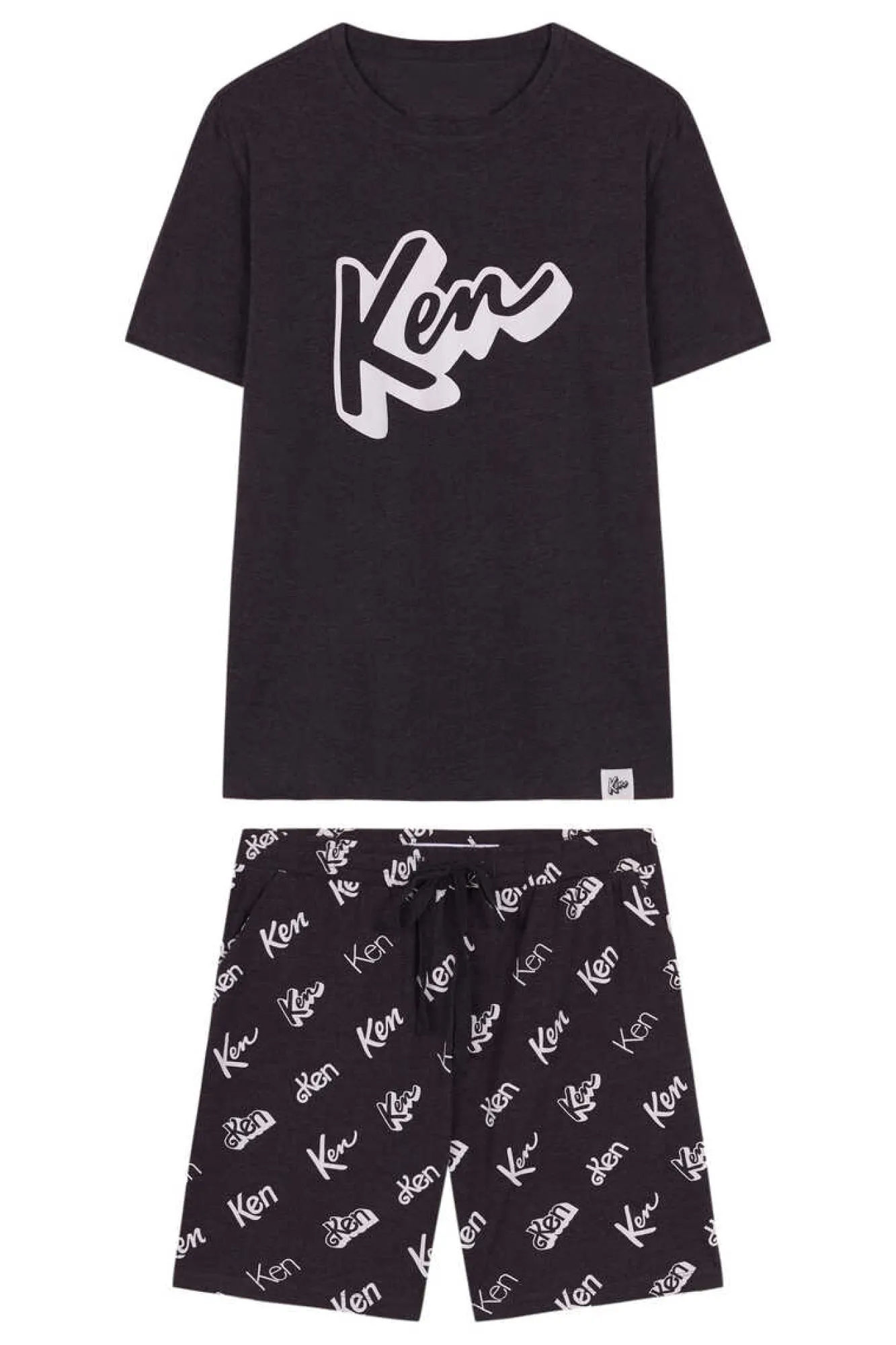 Women'secret Pijama Curto De Homem Algodao Ken Cinzento Best