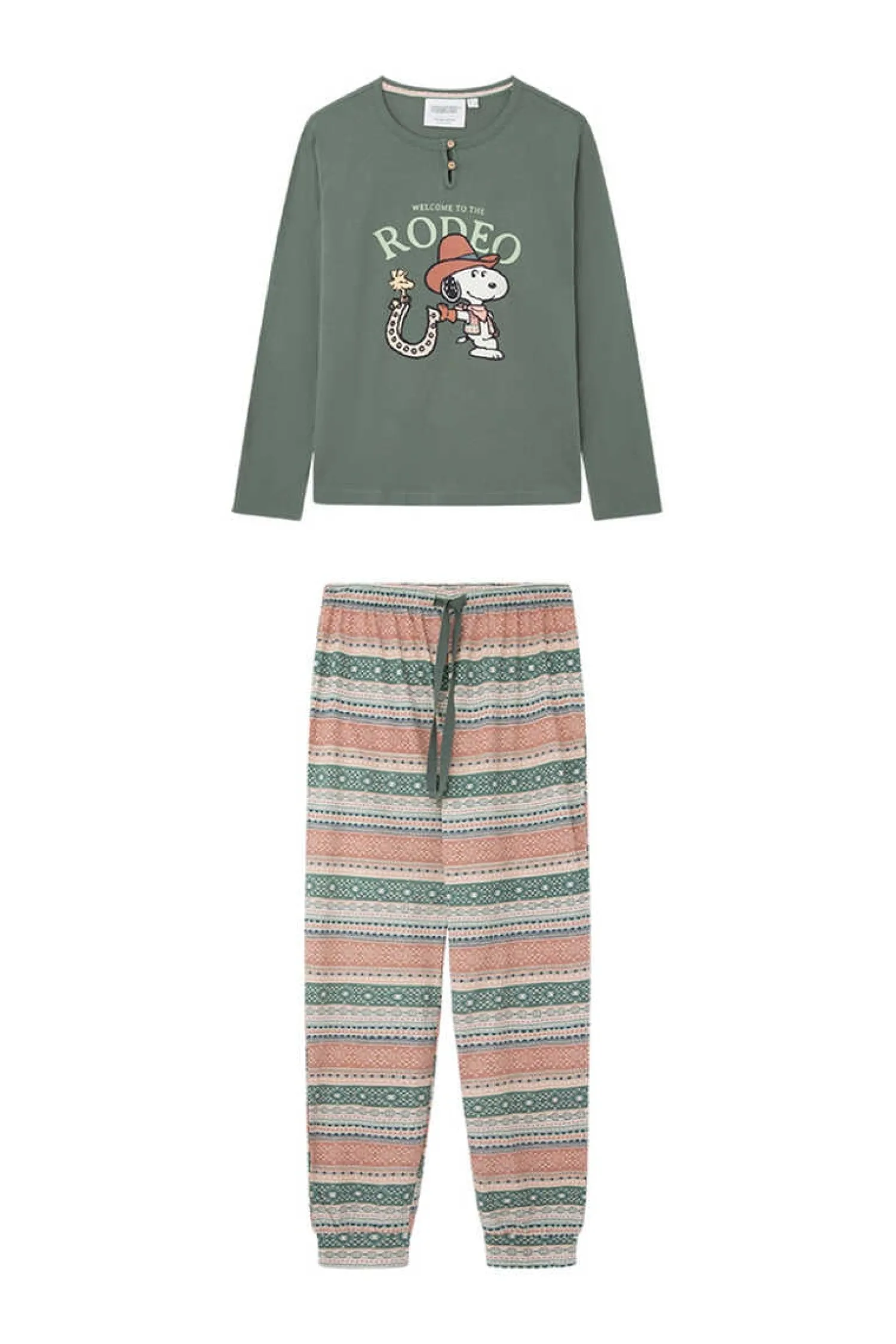 Women'secret Pijamas-Pijama De 100% Algodao Do Snoopy Em