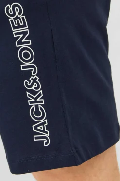 Jack & Jones Pijama De Manga Curta E Calcas Curtas Marinho Best