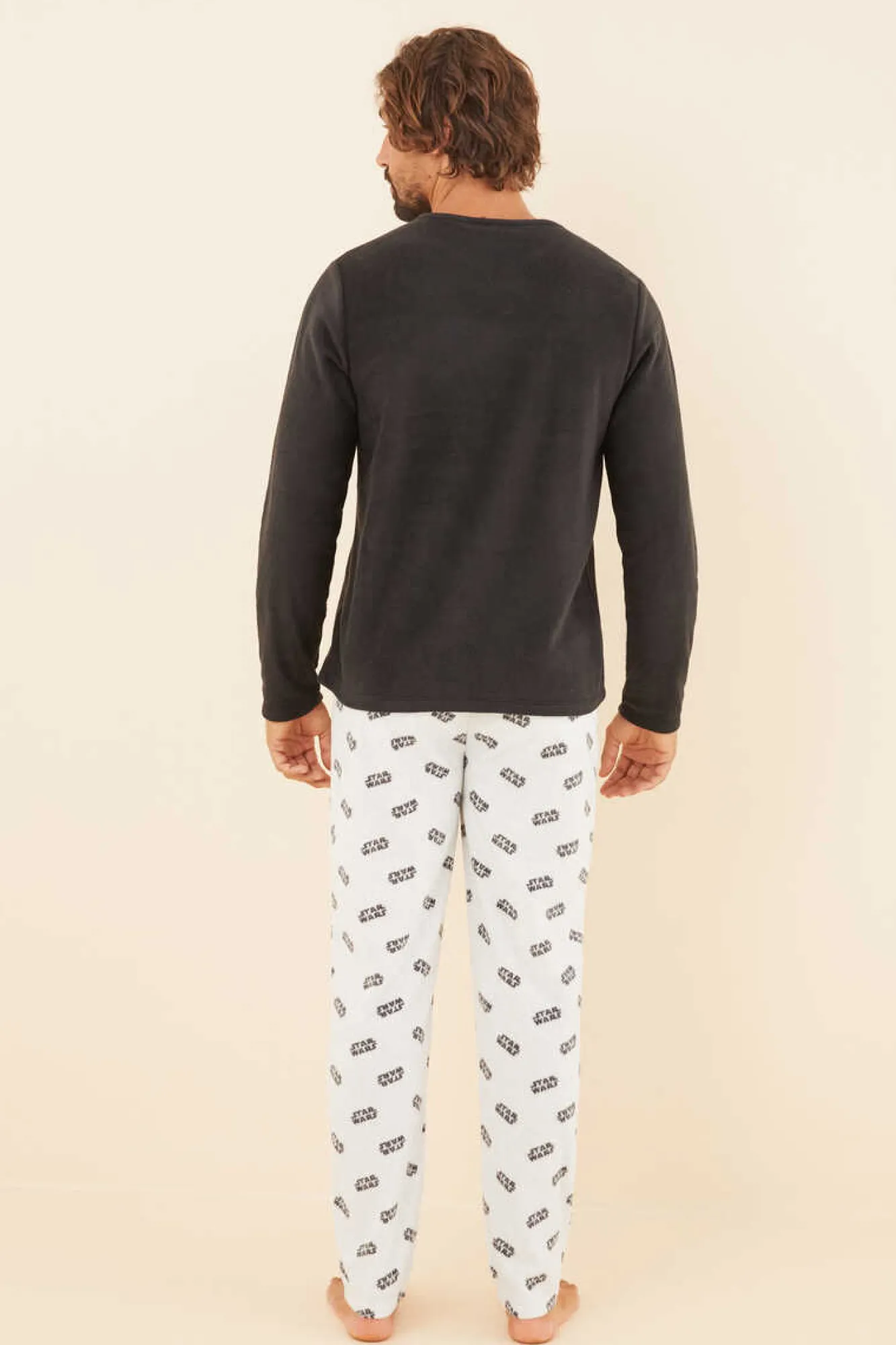 Women'secret Pijama Polar Comprido Star Wars Para Homem Preto Outlet