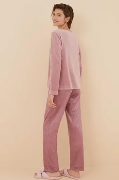 Women'secret Pijamas-Pijama Veludo Elastico