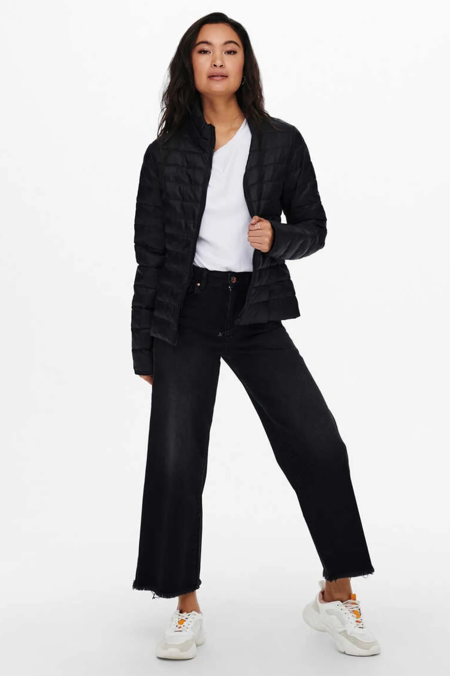 Only Blusoes E Casacos-Plumifero Acolchado De Manga Larga