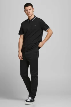 Jack & Jones Polo Algodao Gola Contraste Preto Online